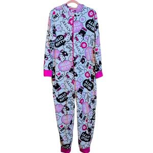 Hello Kitty One Piece Fleece Pajamas